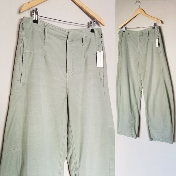 NEW Anthropologie Pilcro The Vintage Bow Barrel Full Length Pants 29 Grey $148 - Picture 8 of 16